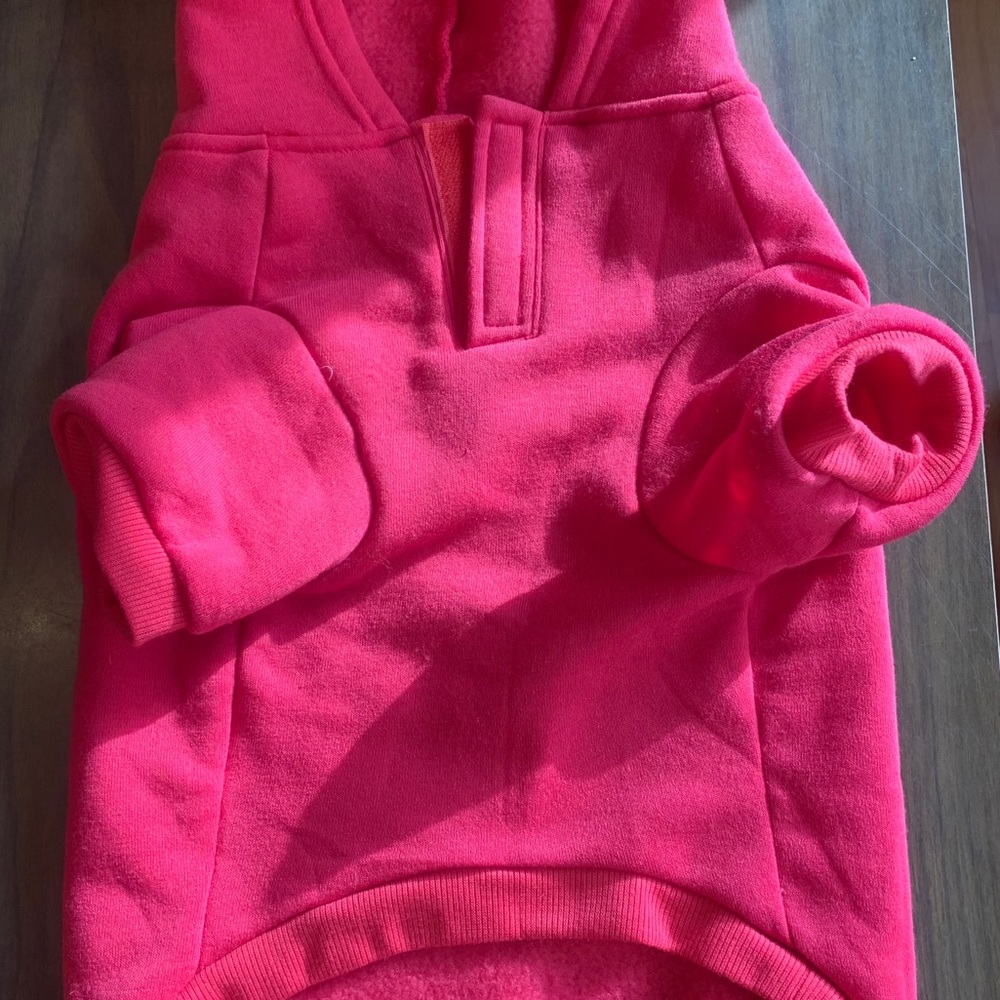 Dog Sweatshirt Hoodie Pink Sweater No Filter - Picture 8 of 10